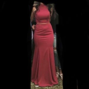 Red La Femme Prom Dress